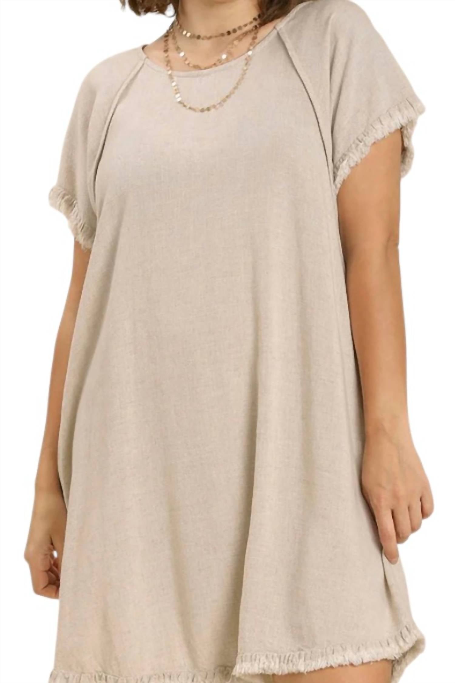 Umgee - Linen Fringe Dress - Plus
