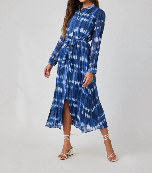 Bella Dahl - Long Sleeve Pleated Maxi Shirt Dress