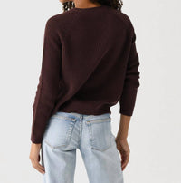 J. Society - Color Trimmed Shaker Crew Sweater