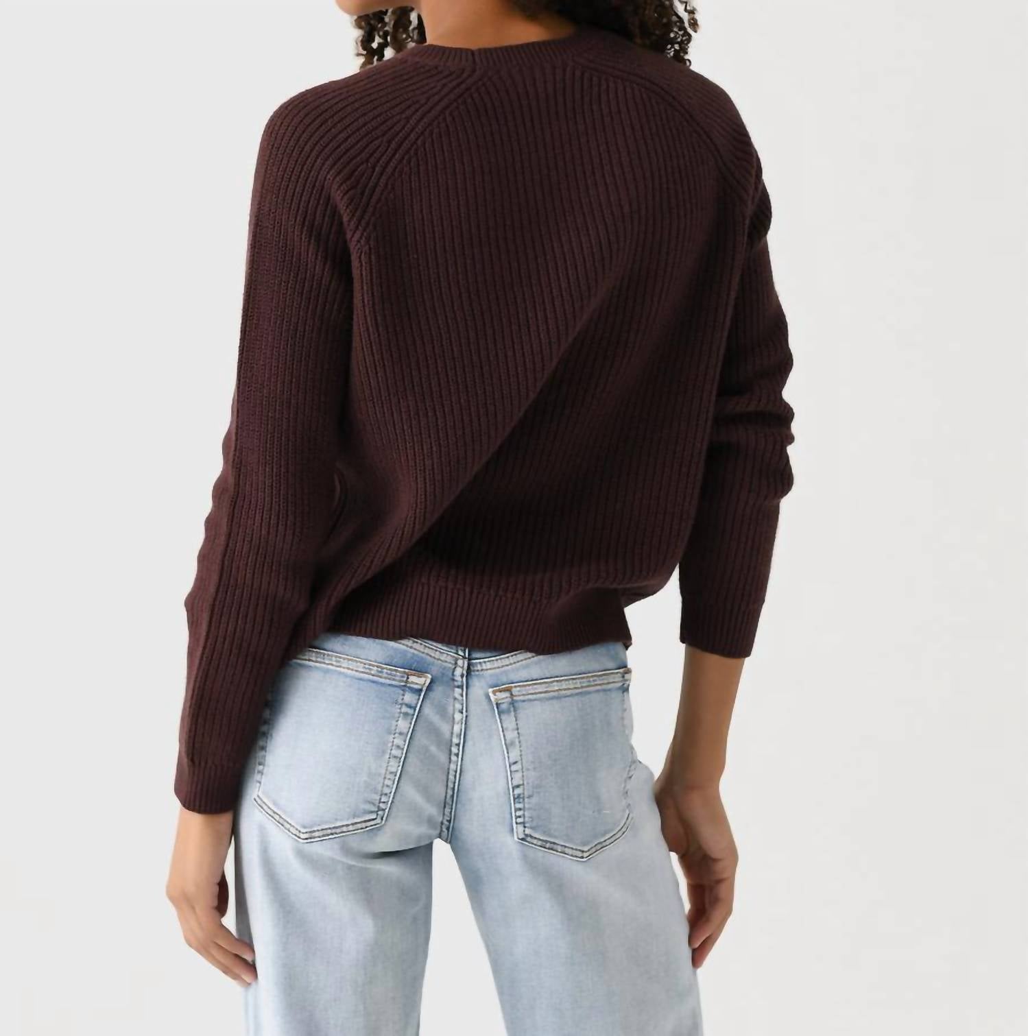 J. Society - Color Trimmed Shaker Crew Sweater