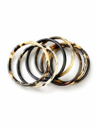 Vivo - Women's Dark Horn Bangle - Set Of 7