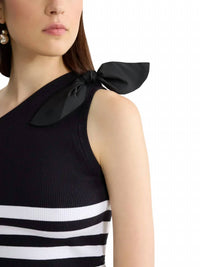 Patou - Striped one shoulder tie top