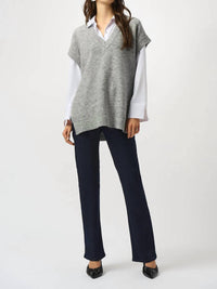 Joseph Ribkoff - V-neck Sequined Sleeveless Tunic Top