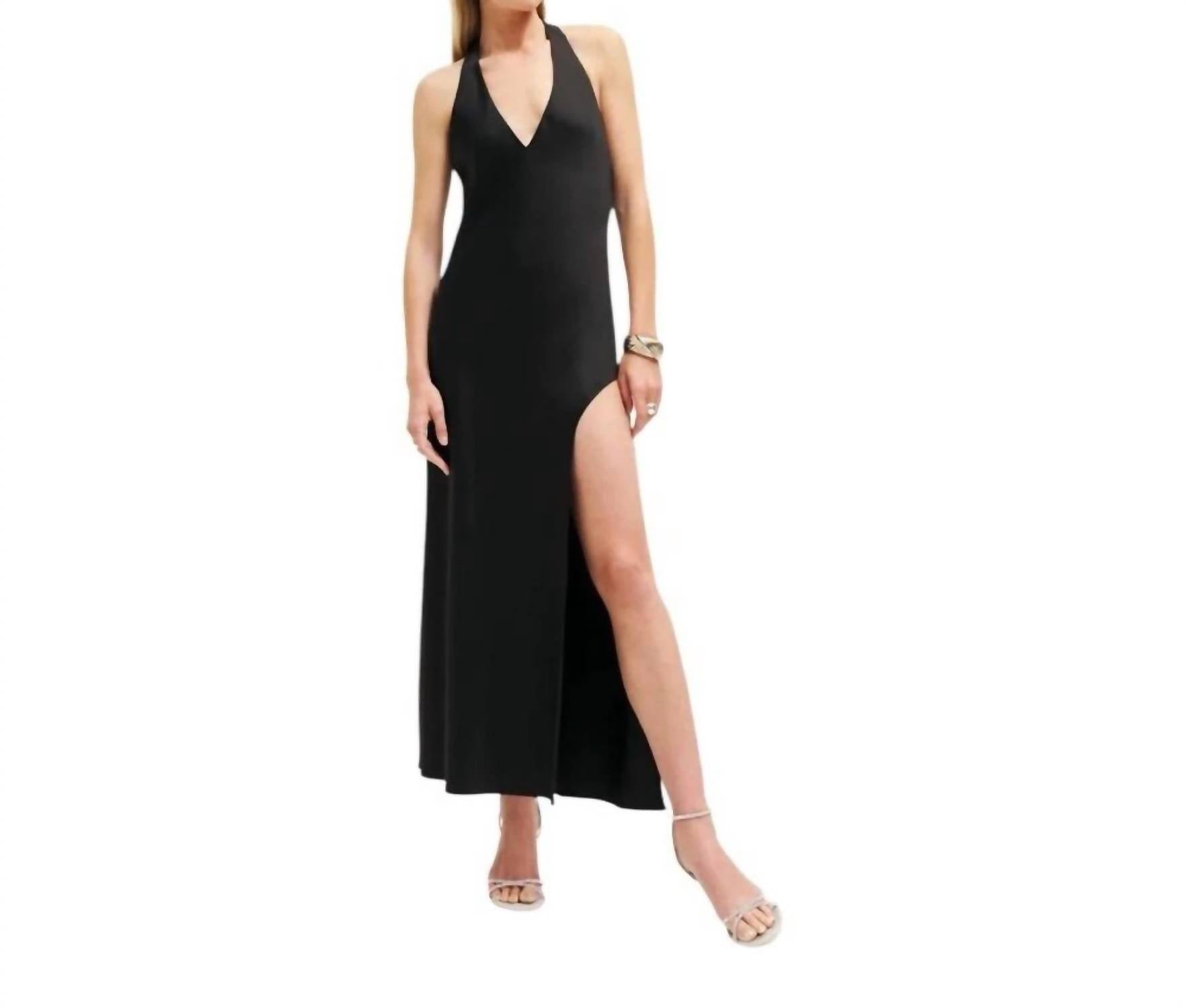 Reformation - Meral Halter Maxi Slit Gown
