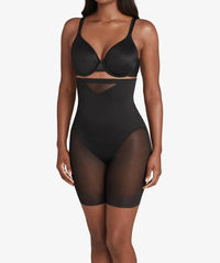 Miraclesuit Sexy Sheer Shaping Hi-waist Thigh Slimmer in black - women's intimate - alternate view