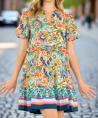 Thml - Fiori Puff Sleeve Floral Mini Dress