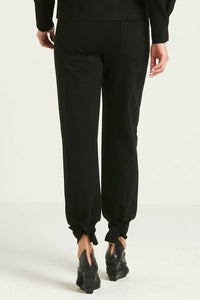 PLANET by Lauren G. Scuba Tied Up Pants in black - women's pants - alternate view