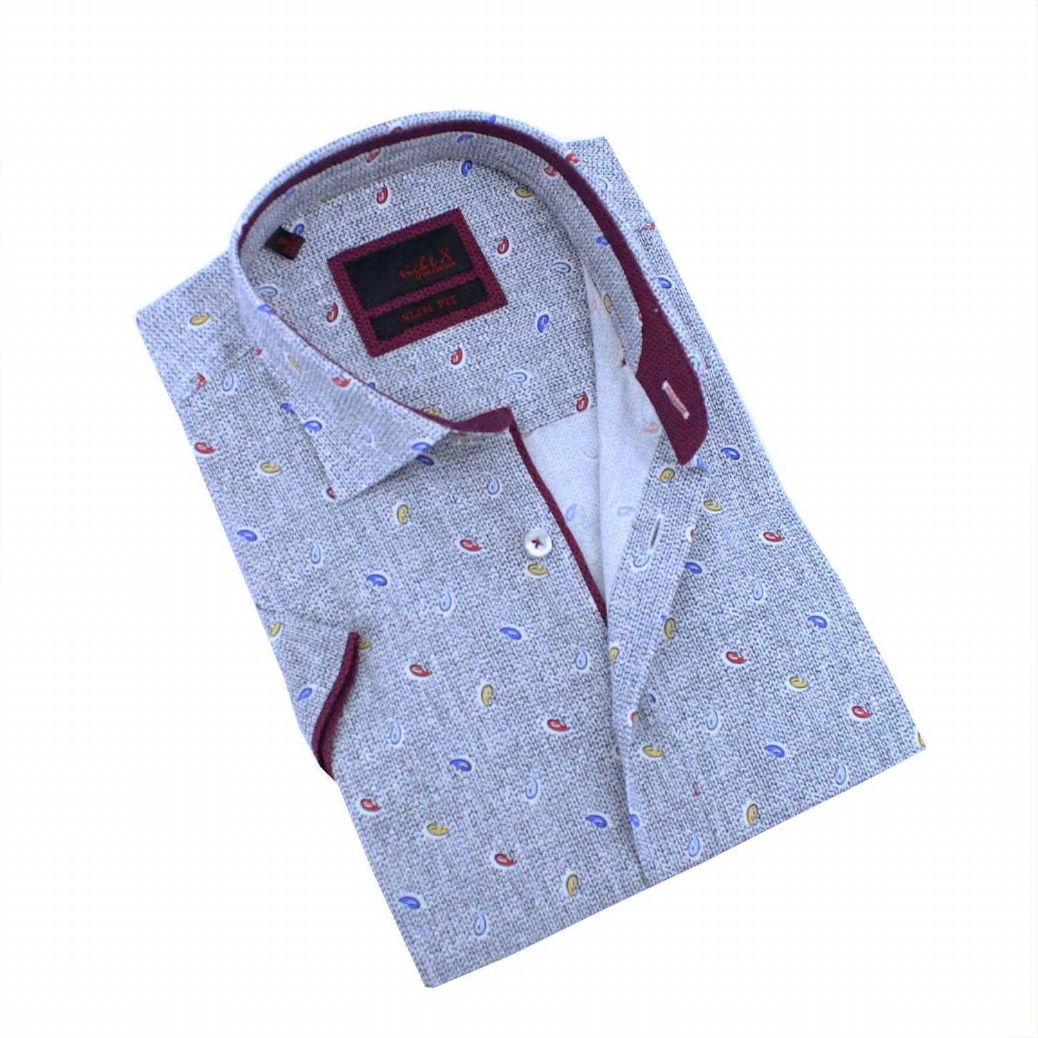 Eight X - Tri-color Paisley Short Sleeve Shirt
