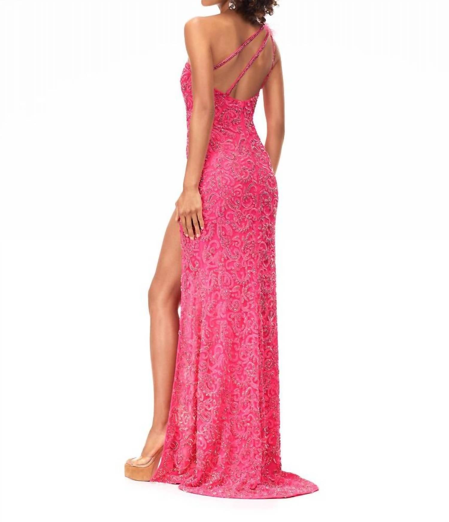 Ashleylauren - One Shoulder Prom Dress