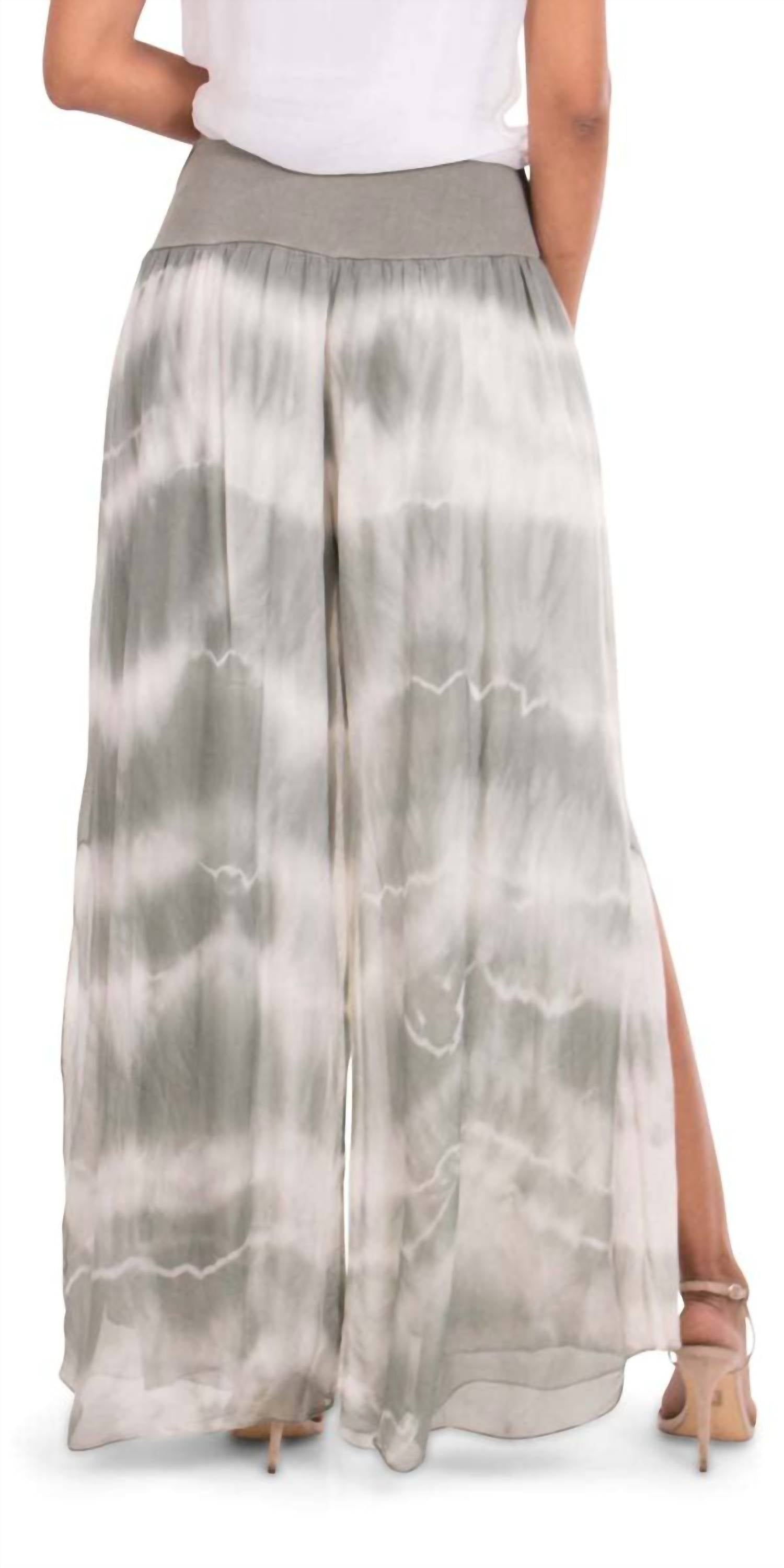 Gigi Moda - Jasmin Tie-dye Slit Wdie Leg Pants