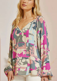 Andree By Unit - Geo Floral Print Blouse
