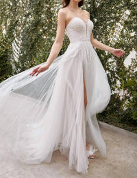 Andrea & Leo Couture - Gabrielle Strapless Tulle Beaded Wedding Dress