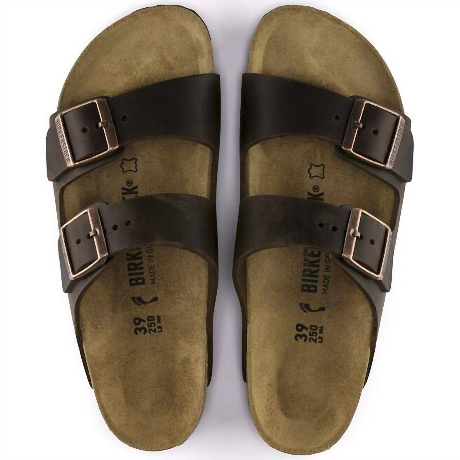 Birkenstock - Unisex Arizona Natural Leather Oiled Sandals