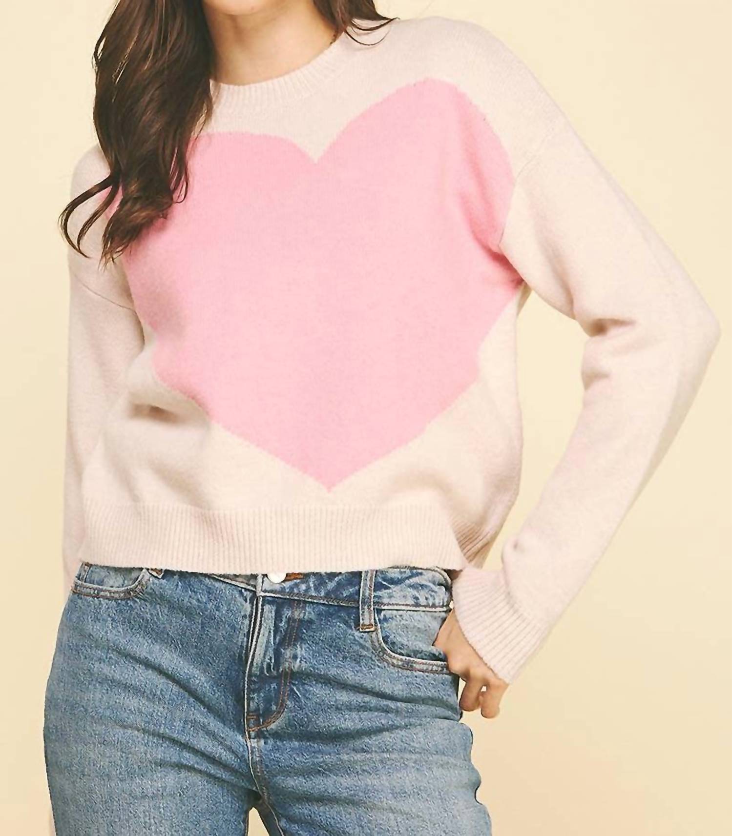 Pinch - Heart Crew Neck Sweater