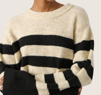 Soaked In Luxury - Selta Knitted Striped Pullover