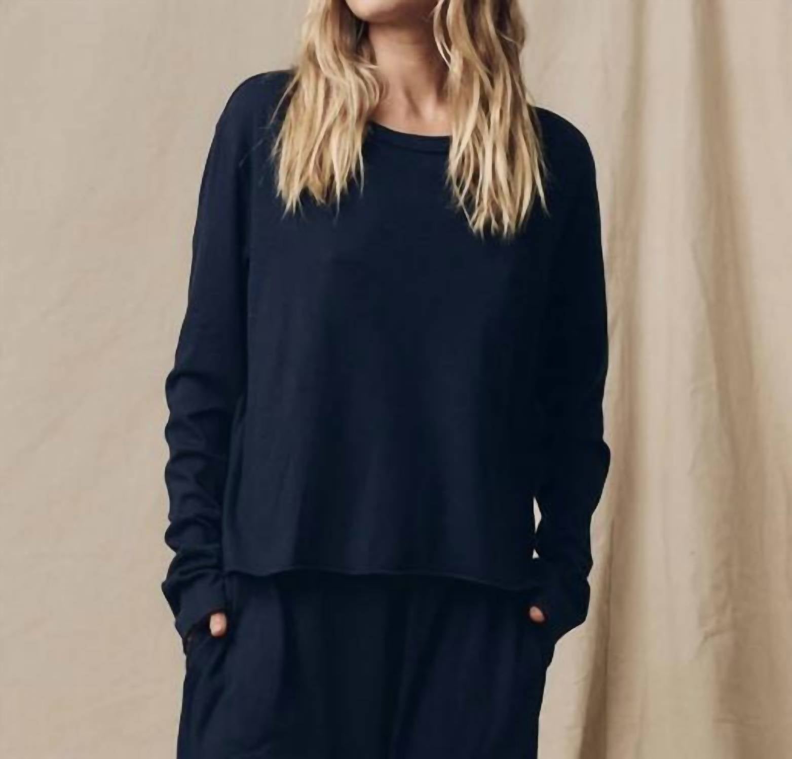 The Great. - Long Sleeve Crop Tee