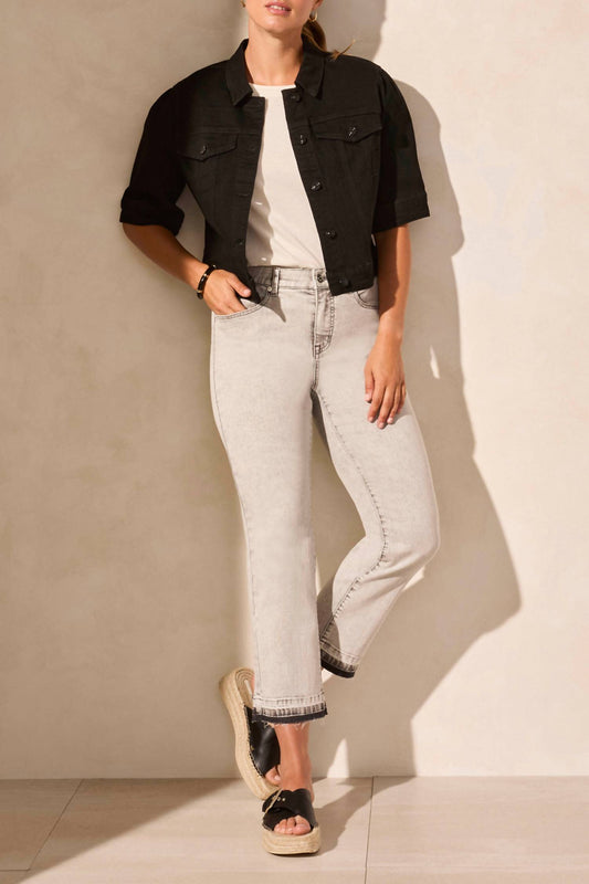 Tribal - Elbow Sleeve Denim Jacket