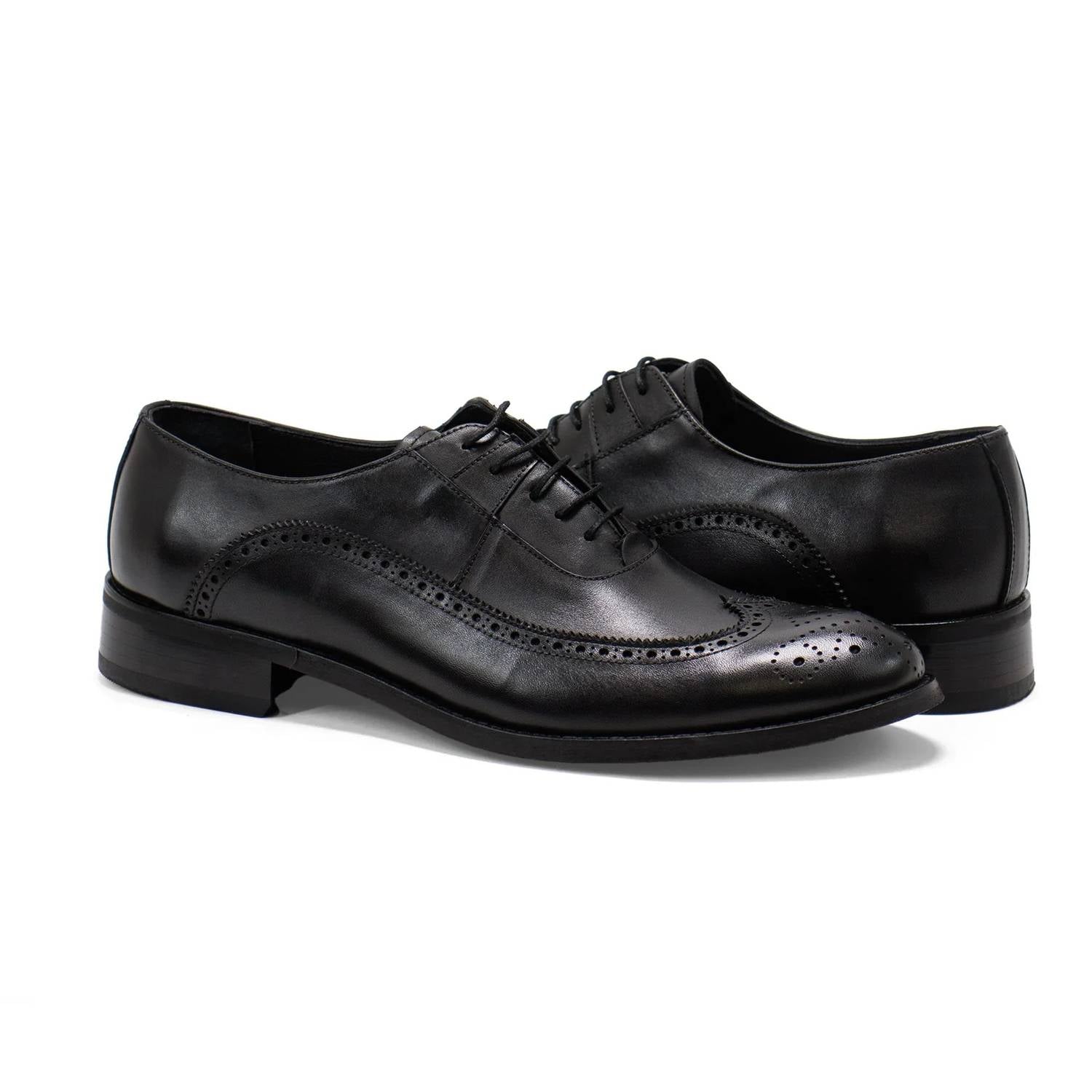 Hakki - Men's Genova Leather Wingtip Oxford Shoes