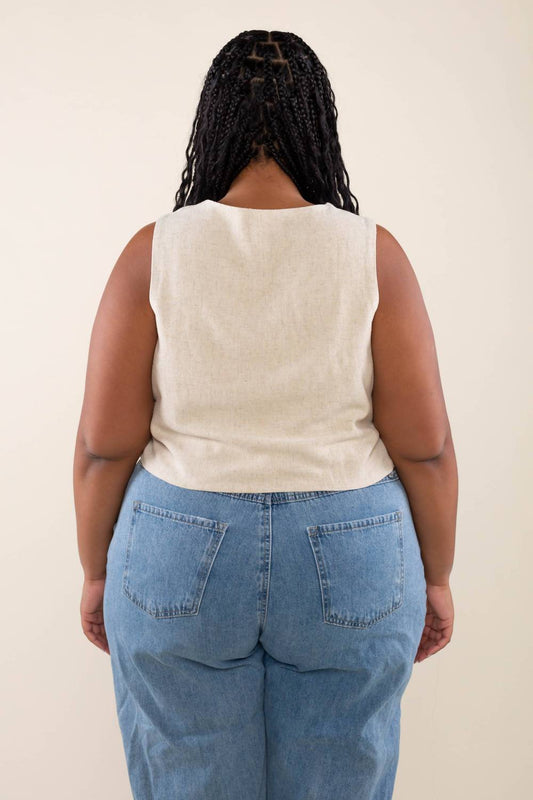 Nlt - Annie Linen Vest - Plus