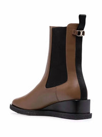 Salvatore Ferragamo - Women's Wedged Leather Ankle Boots