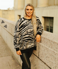 2Flyco - Women's Wild West Zoo Sweater