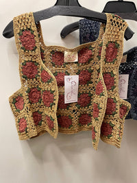 Paperlace - Women's Boho Blossom Crop Vest