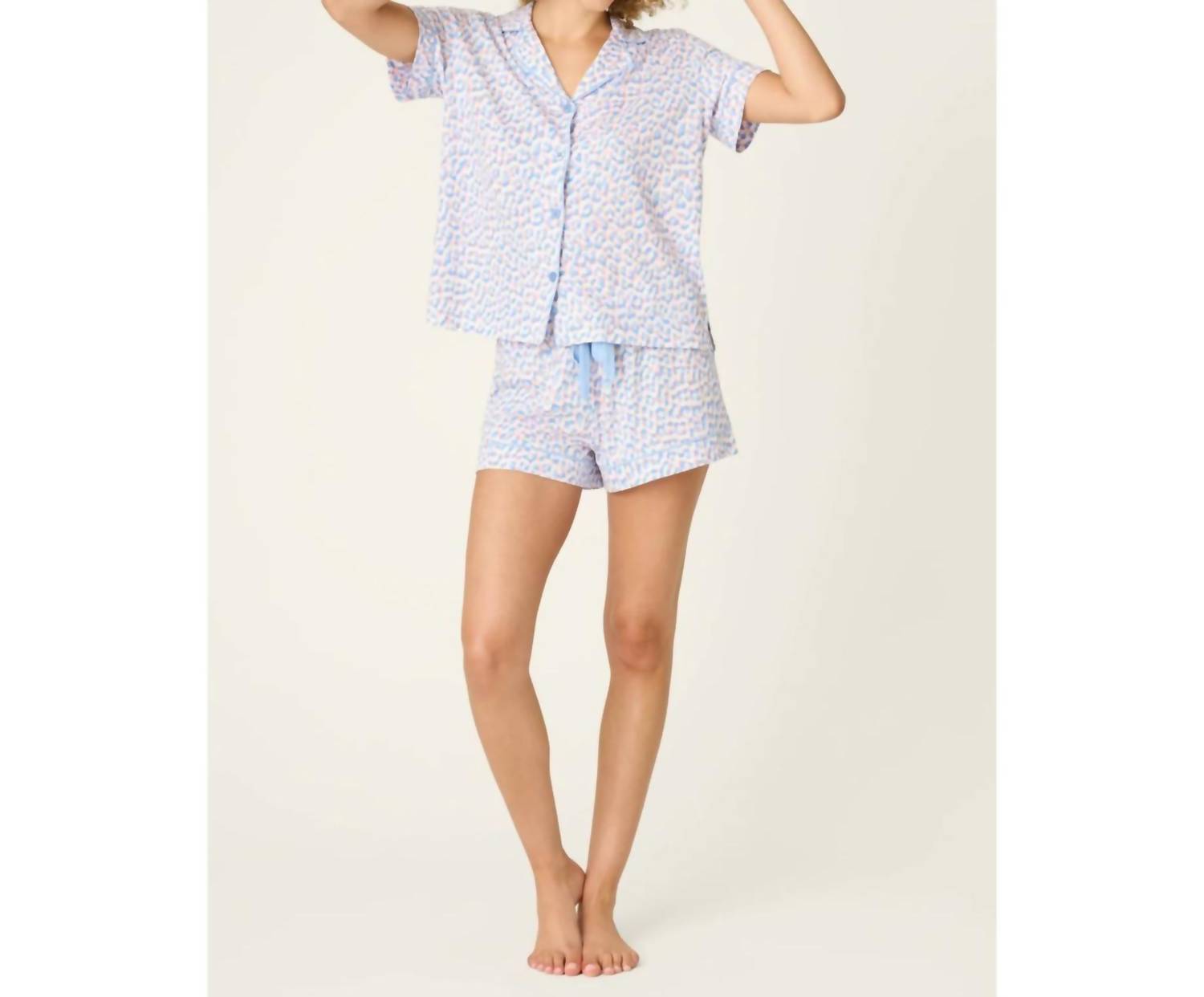 Pj Salvage - Animal Lover Leopard Print 3-piece Shorts Set