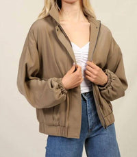 Lumiere - High Neck Zip Up Jacket