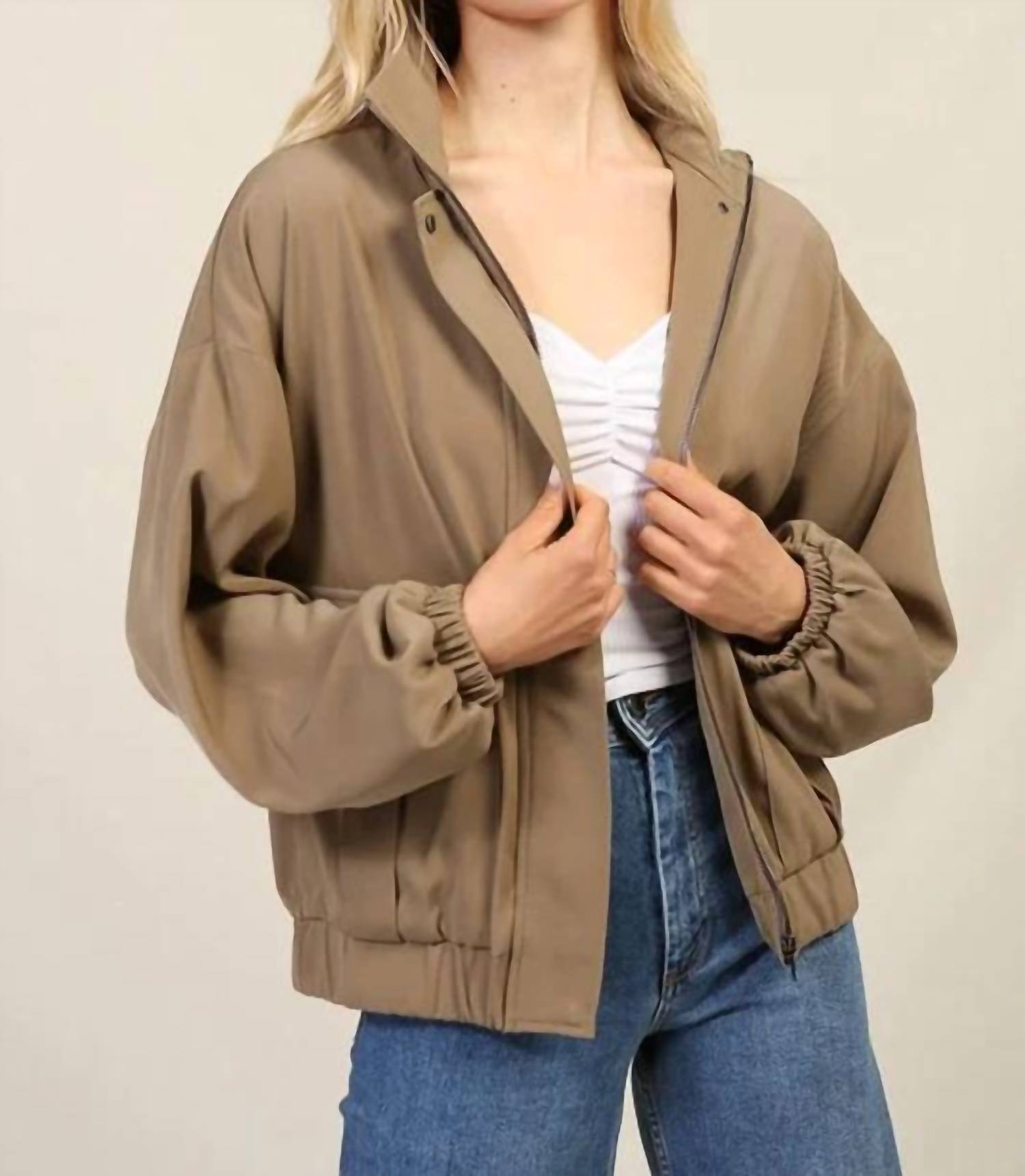 Lumiere - High Neck Zip Up Jacket