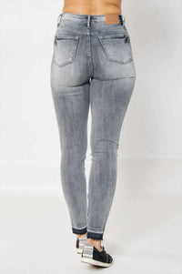 Judy Blue - Addison Tummy Control Release Hem Skinny Jeans
