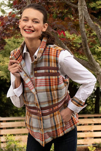 Dizzy-Lizzie - Rosey Plaid Vest
