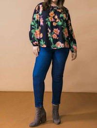 Flying Tomato - Printed Woven Top - Plus