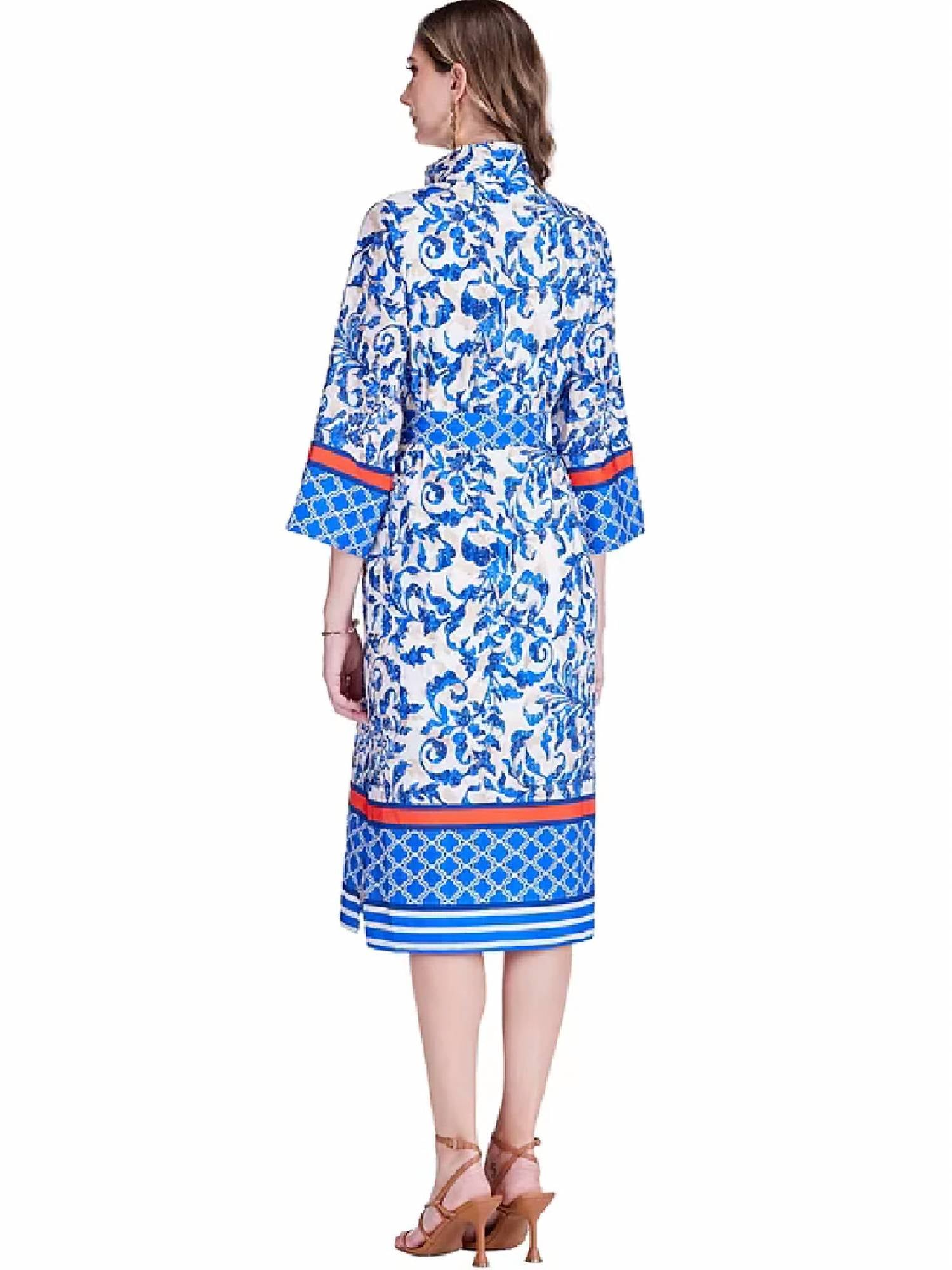 Jade - Band Collar Midi Dress