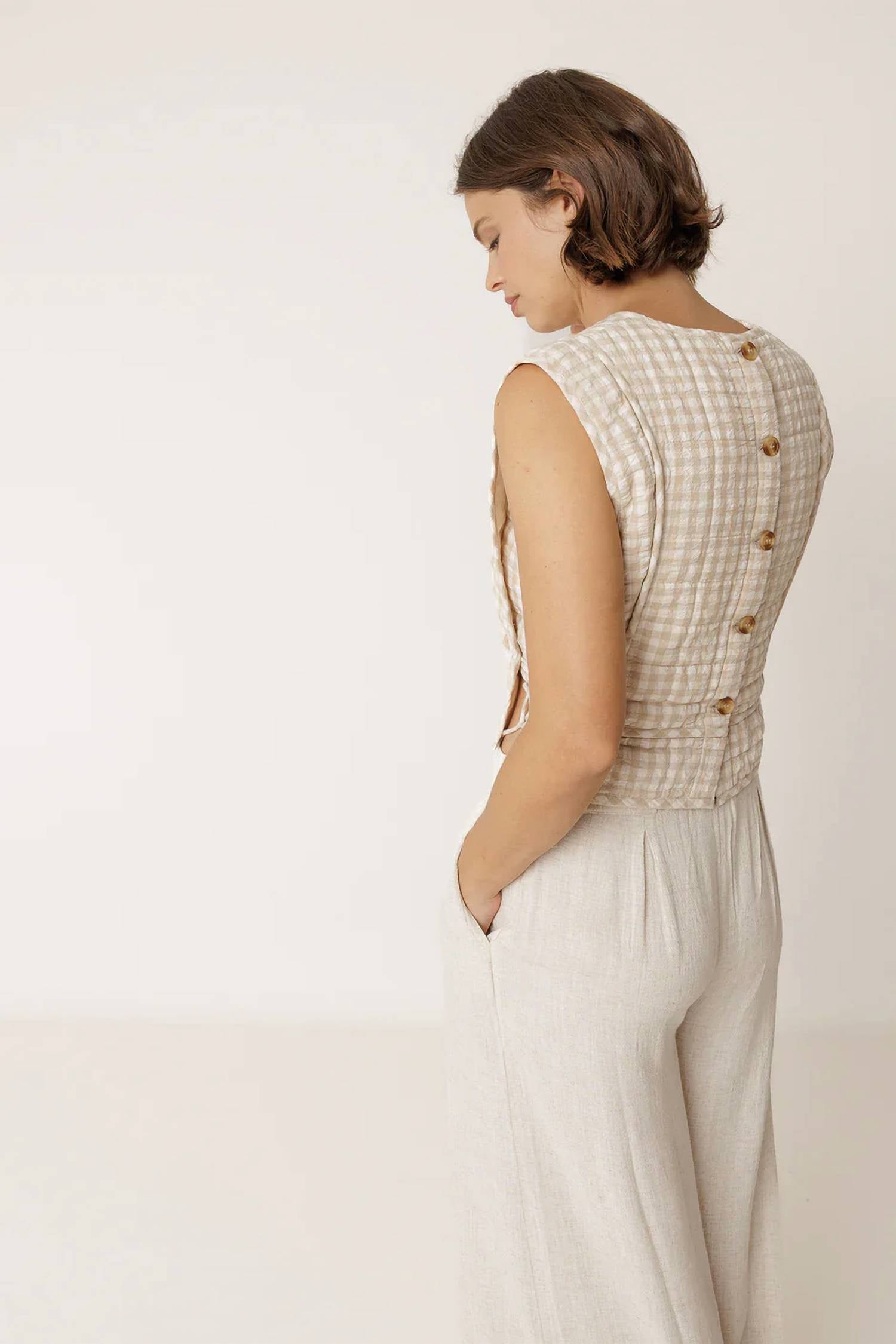 Indi & Cold - Quilted Checkered Top