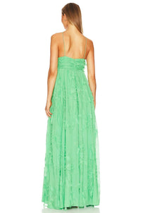 ALEXIS Sole Maxi Dress in emerald - women's dress - detail view
