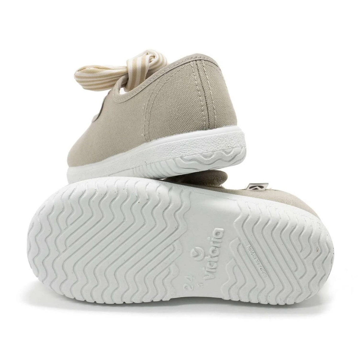 Victoria - Girls' Slip On Canvas Bow Shoes