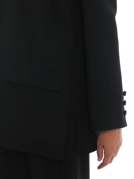 Valentino - Crepe Cady Open Front Tailored Blazer