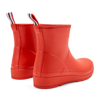 HUNTER Women's Play Short Rain Boots in logo red - women's shoe - detail view