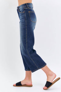 Judy Blue Harper Cropped Wide Leg Jean in blue - women's jeans - alternate view