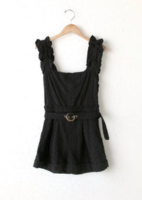 Greylin - Sandi Embroidered Eyelet Scrunchie Strap Romper