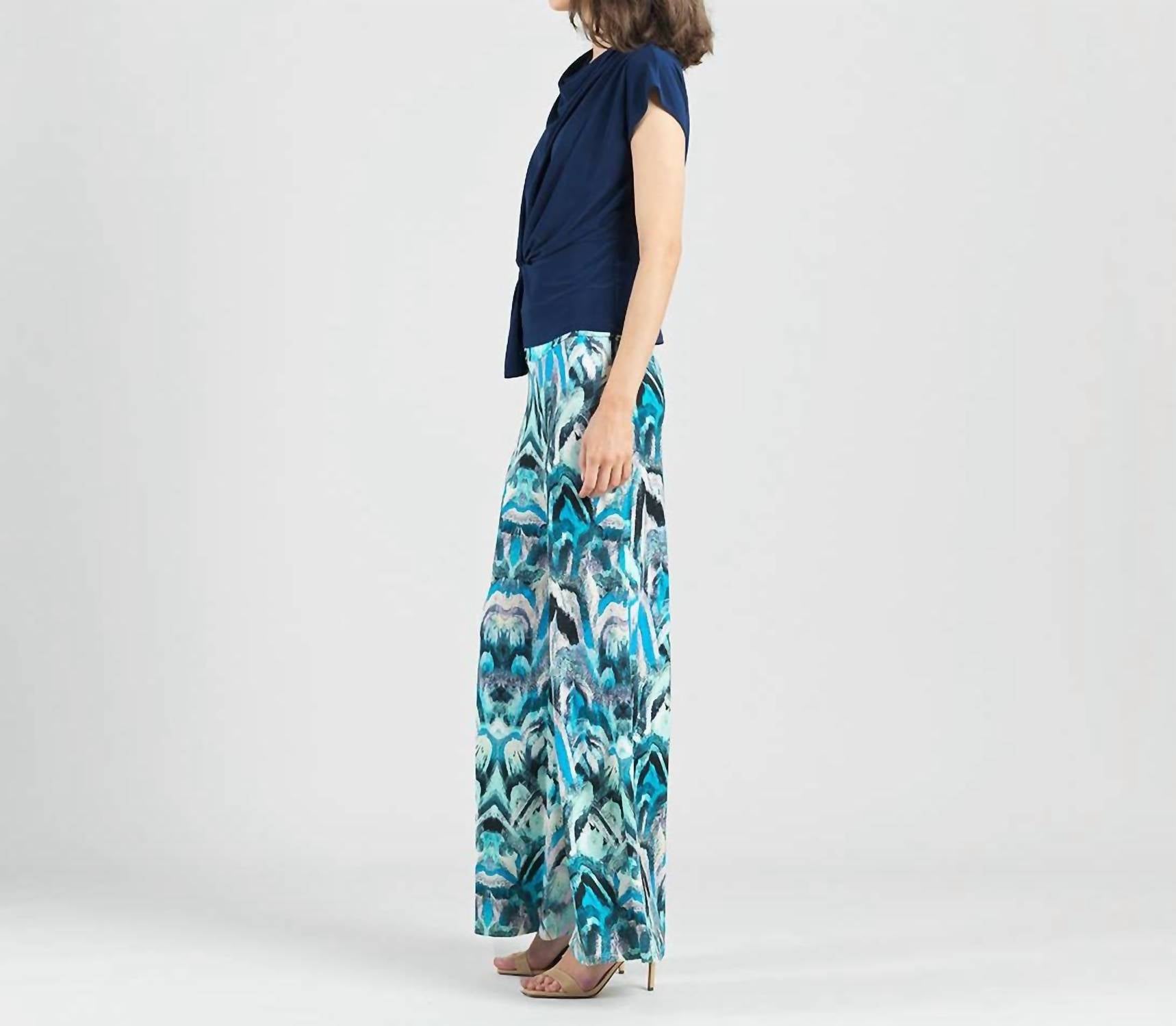 CLARA SUNWOO Soft Knit Palazzo Pant in multi - women's pants - view 6