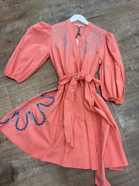 Celina Moon Women's Carly Wrap Dress in pink - women's dress