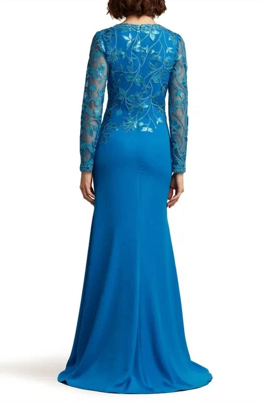 Tadashi Shoji - Sequin Lace Crepe Gown