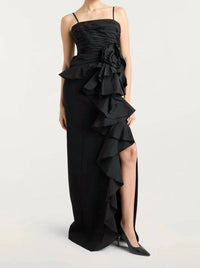 cinq a sept Liora Gown in black - women's dress - detail view