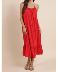 Sadie & Sage - Sugarloaf Tie Strap Flowy Midi Dress