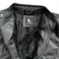 David Outerwear - Men’s Faux Leather Moto Jacket