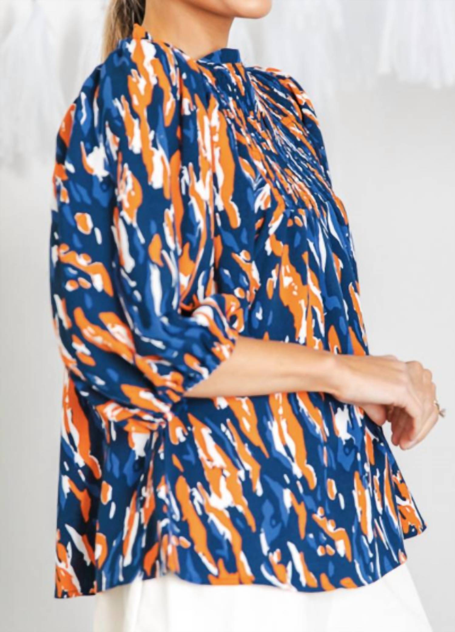 Michelle Mcdowell - Jona Smocked Top