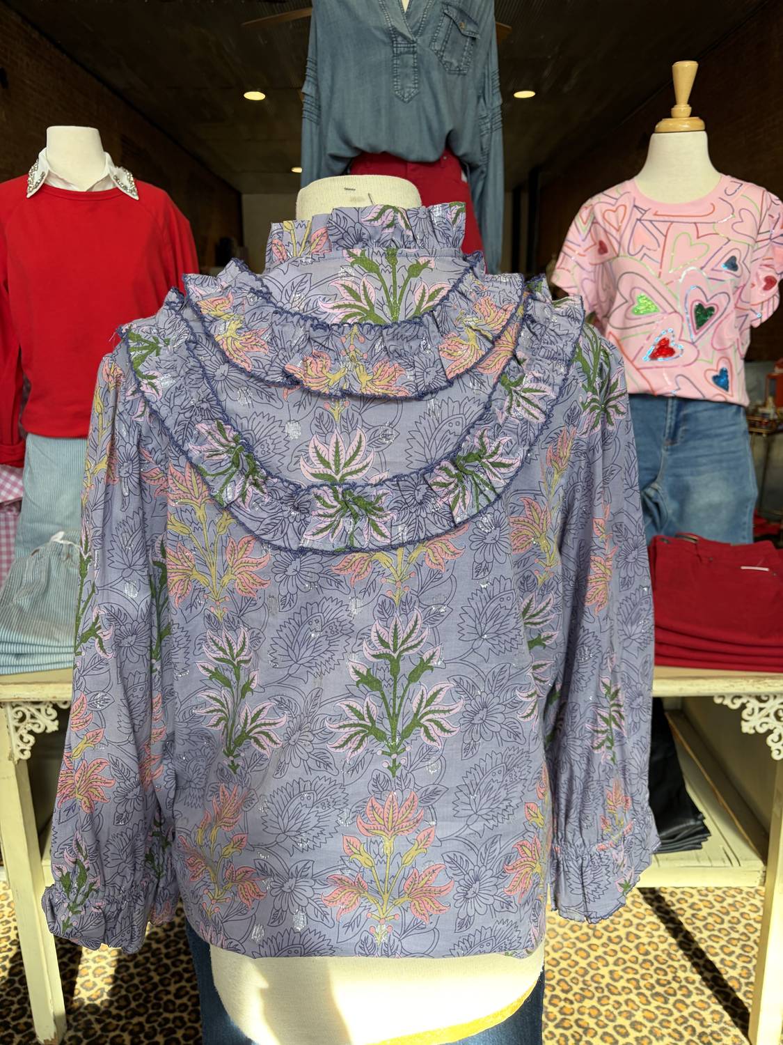 Ivy Jane - Women's Block Print and Sprakle Top
