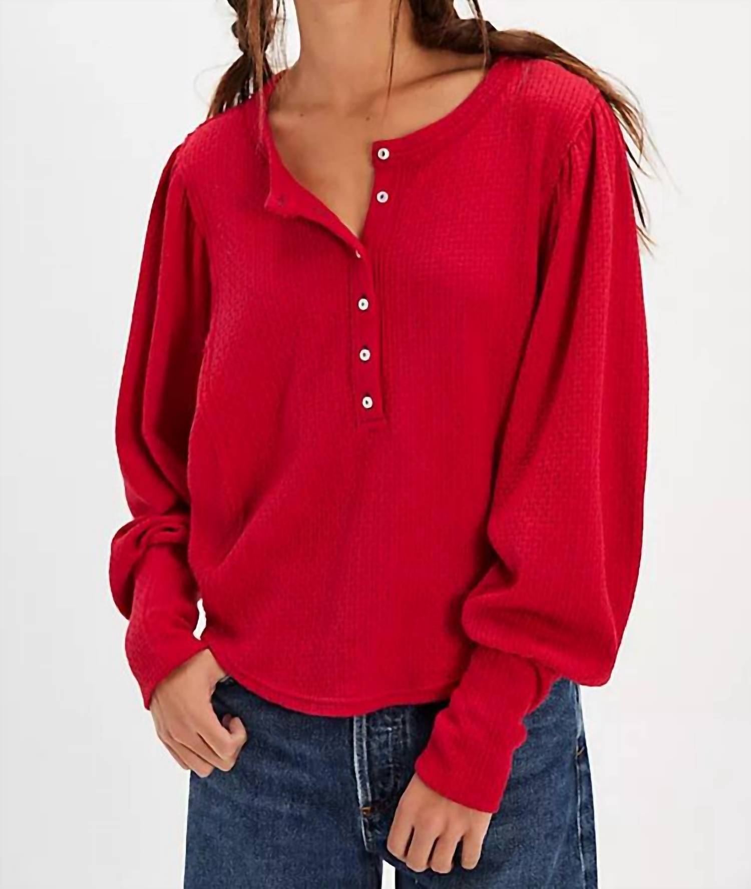 Free People - Quinn Knit Thermal Top