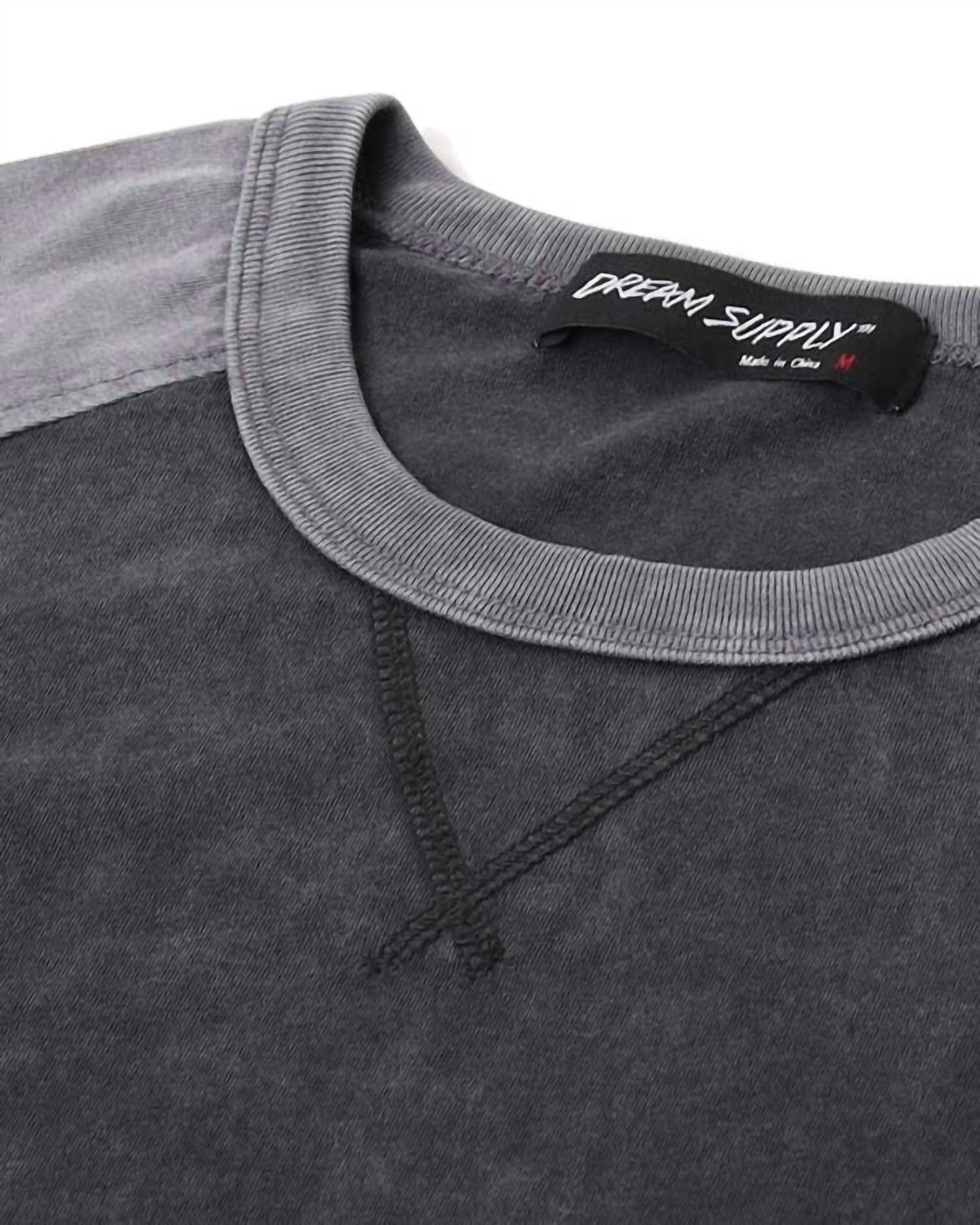 Zimego - Athletic Fit Baseball Retro Contrast Long Sleeve Raglan Tee